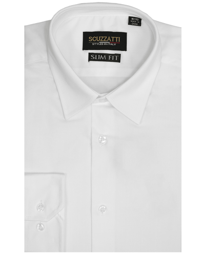Men's White Fine Twill Cotton Shirt - Threads N Trends