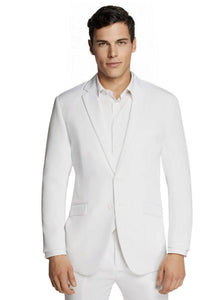 White Microfiber Suit Jacket