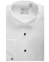 Load image into Gallery viewer, Men&#39;s White Wing Collar Tux Slim Fit Shirt