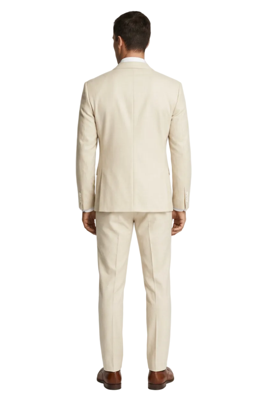 Men's Business Formal Ivory Linen Sport Jacket Stylish Blazer