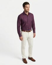 Load image into Gallery viewer, Men's Plum Bamboo Stretch Slim Fit Shirt