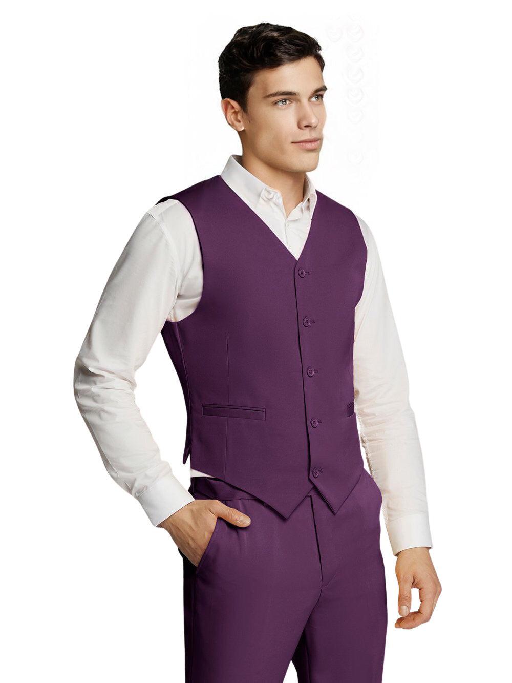 Microfiber Purple Waistcoat