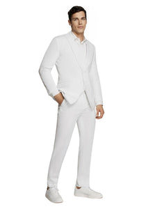 Microfiber White Suit