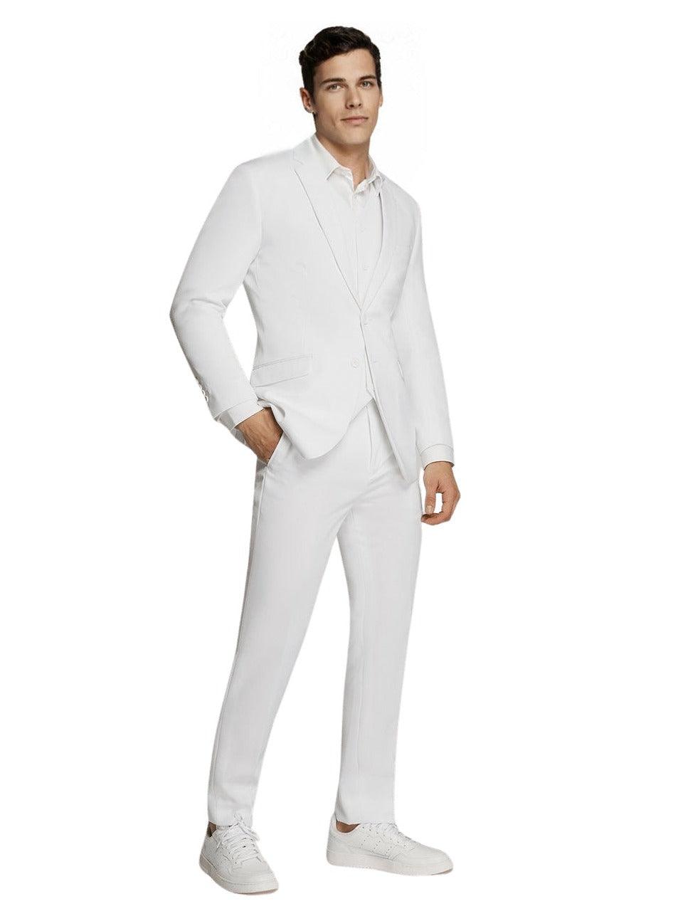 Microfiber White Suit