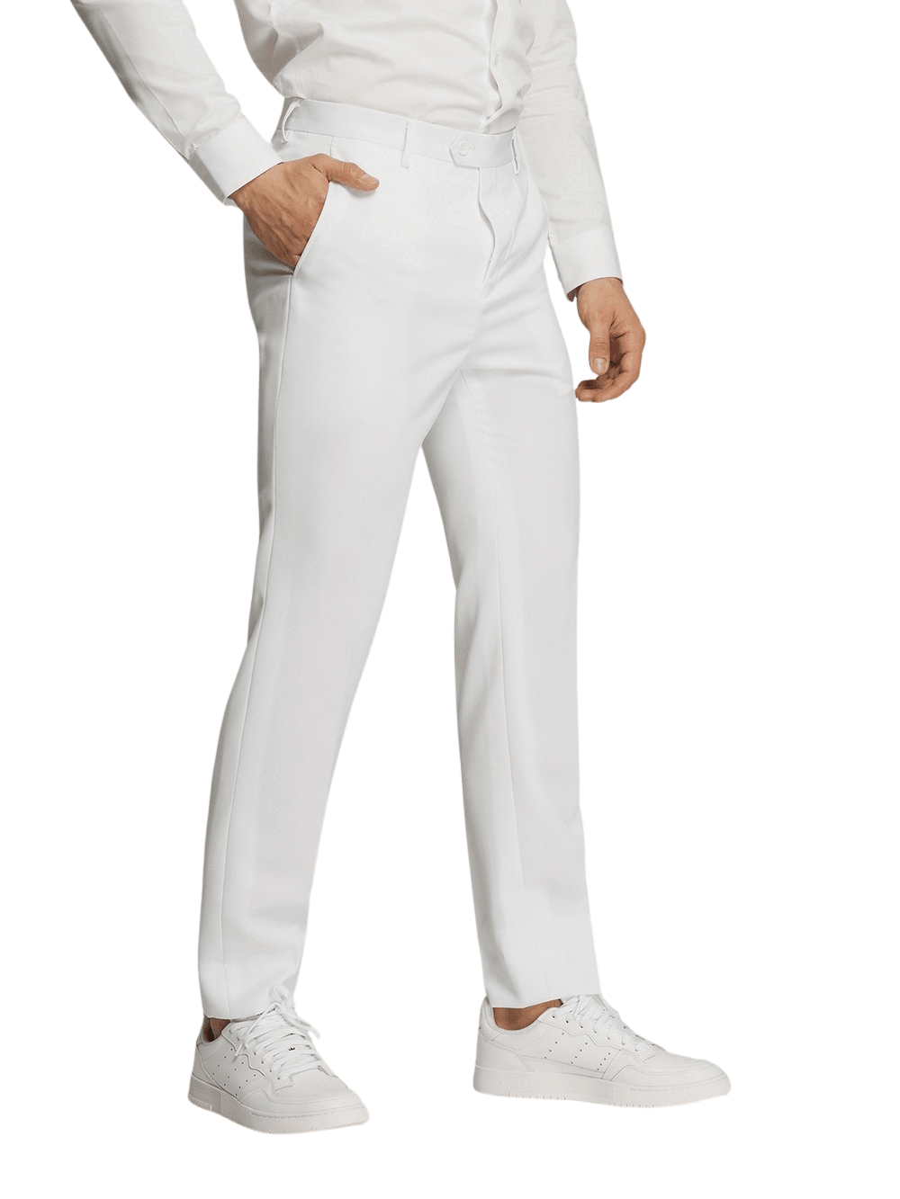 Microfiber White Pants