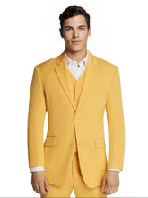 Load image into Gallery viewer, Men Formal Yellow Two-Button Microfiber Jacket
