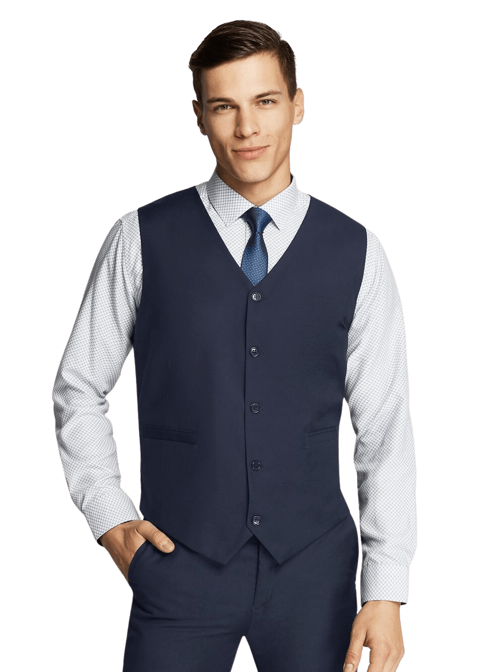 Modern Blue Waistcoat
