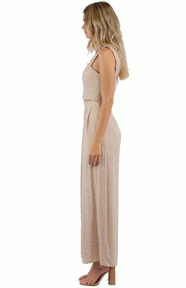 Pleated crop cheap top jumpsuit