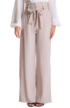 Load image into Gallery viewer, Women's Beige Paper Bag Waist Wide Leg Pants - Threads N Trends