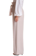 Load image into Gallery viewer, Women's Beige Paper Bag Waist Wide Leg Pants - Threads N Trends