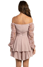 Load image into Gallery viewer, Women&#39;s Blush Long Sleeve Playsuit with Lace and Elasticised Cuffs