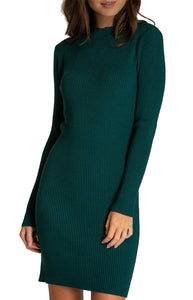 Women's Emerald Fitted Knit Sweater Pullover Long Sleeve