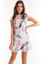 Load image into Gallery viewer, Women&#39;s Blush Floral Dress With Trim and Ruffle Details