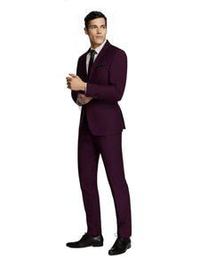 Zander Dark Purple Slim Suit